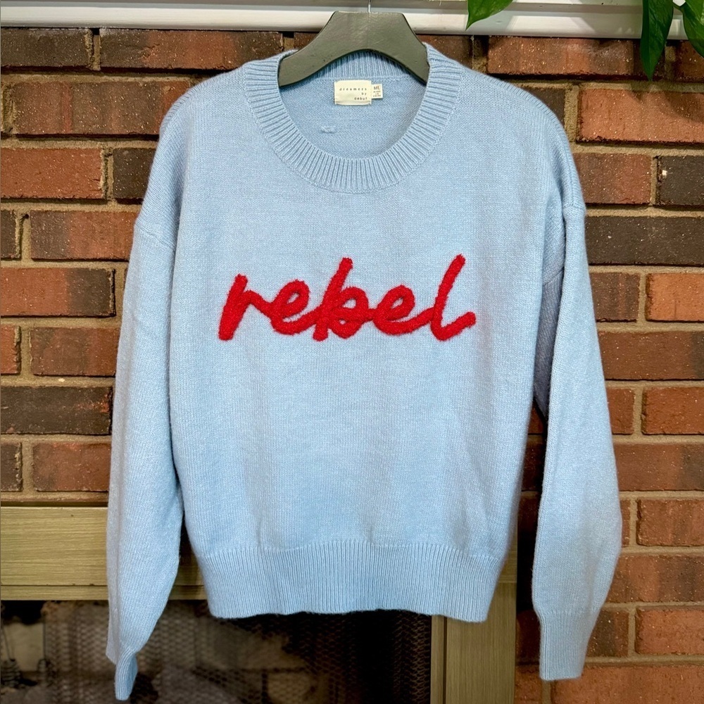 #3) NWT Dreamers Light blue super cute sweater size M/L